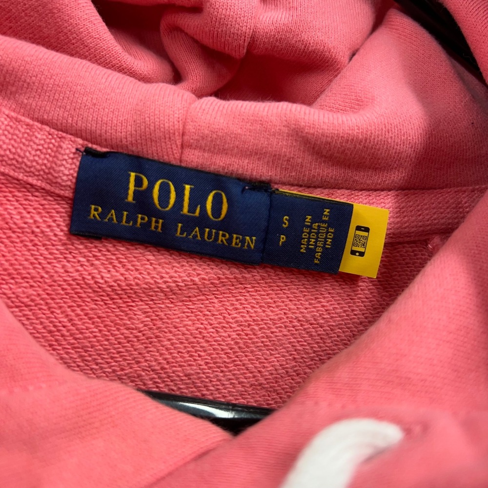 Polo Ralph Lauren Womens Pink Big Pony Embroidered Hoodie Sweatshirt Small - Picture 5 of 8
